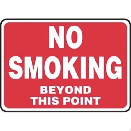 Accuform Safety Sign NO SMOKING BEYOND THIS MSMG510XL MSMG510XL